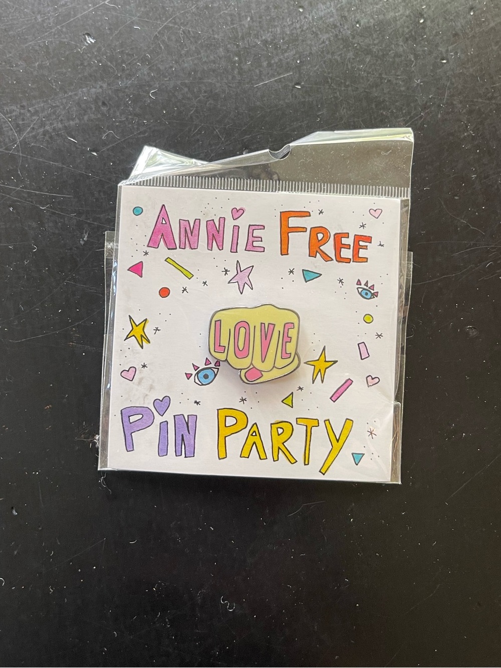 Urban Outfitters Annie Free Pin Party Love Punch Pin